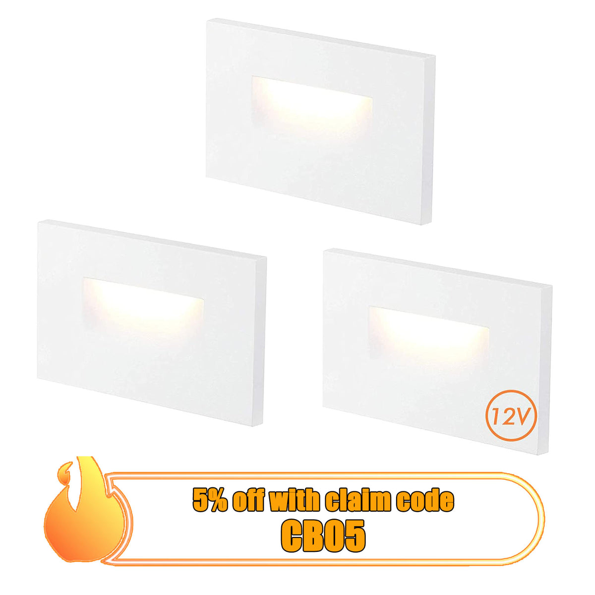 Cloudy Bay Low Voltage LED Step, Lightlights for stairs, steps lights