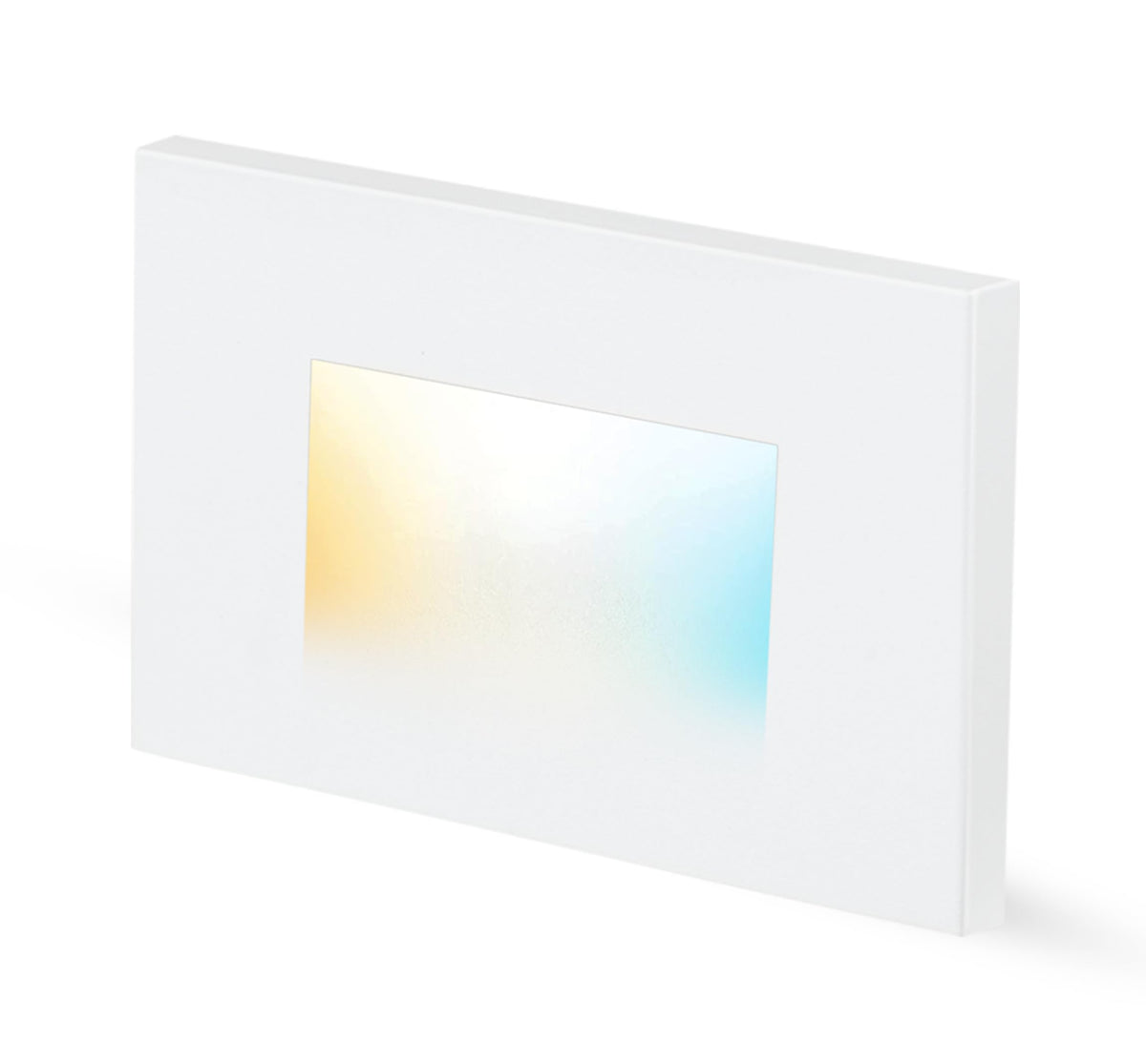 Cloudy Bay white recessed LED step light, white background