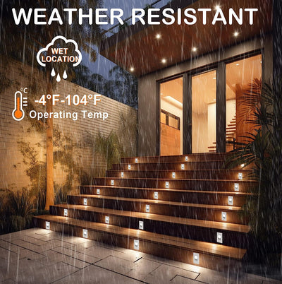 LED Step/Stair Light, V-Mount, 120 3W, 100lm, 5 CCT, White,  6 PCs