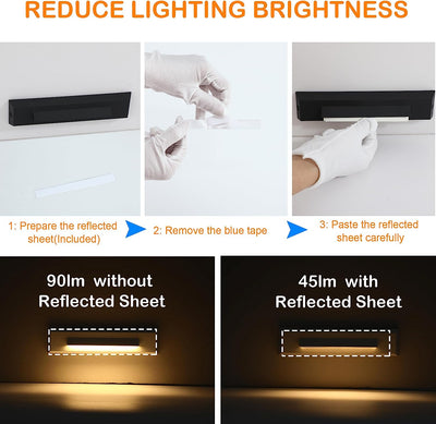 Low Voltage LED Landscape Cutoff Stair Riser Light, 2.5W 12V, 3CCT, Black, 12 PCs