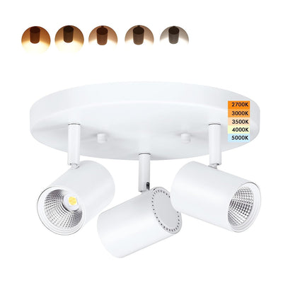 Cloudy Bay 3-light directional ceiling spotlight in white - 5CCT selectable dimmable LED track heads