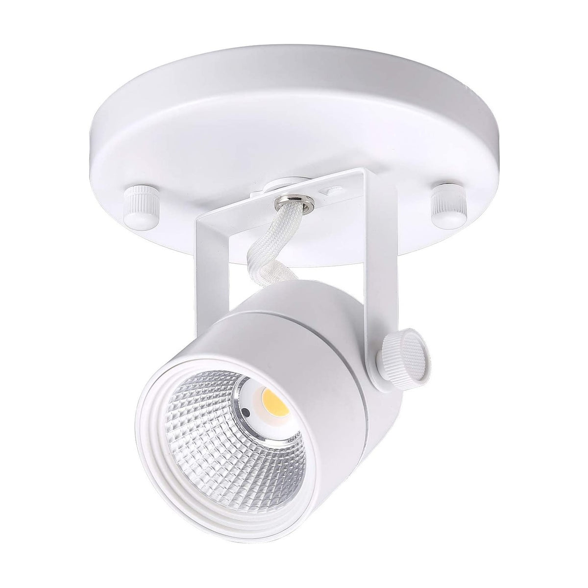 Cloudy Bay LED flush mount ceiling spot light in white - 3000K warm white, tilt adjustable head