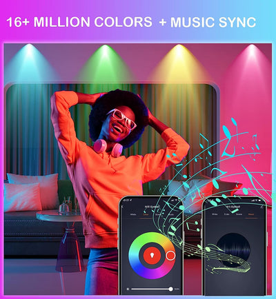 4 inch Eyeball Smart LED Recessed Light,Color Changing Recessed Lighting,Compatible with Alexa and Google Home Assistant,4 PCs