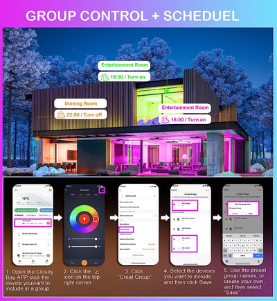 4 inch Eyeball Smart LED Recessed Light,Color Changing Recessed Lighting,Compatible with Alexa and Google Home Assistant,4 PCs