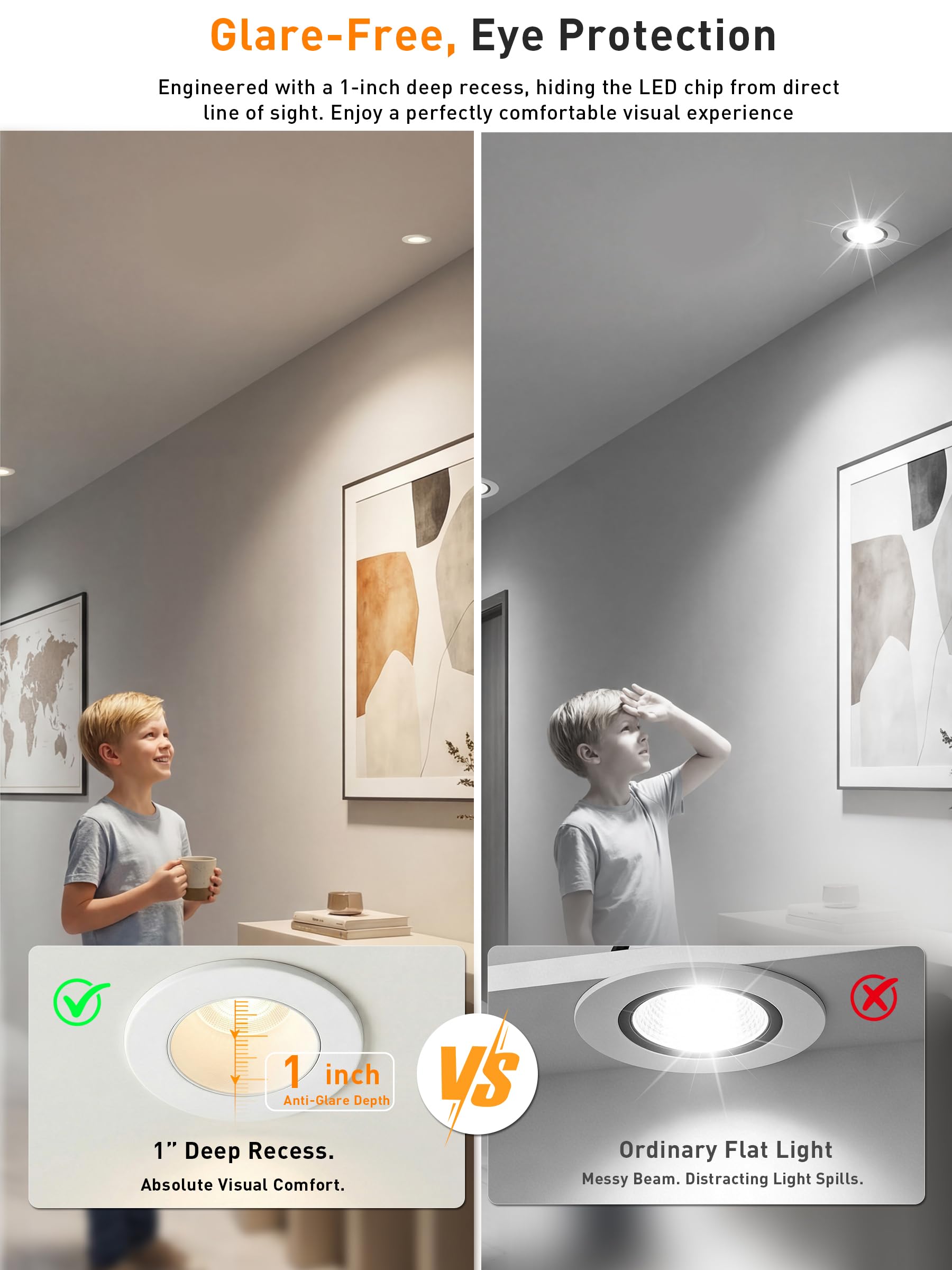 Five color temperatures compared: 2700K to 5000K lit circles
