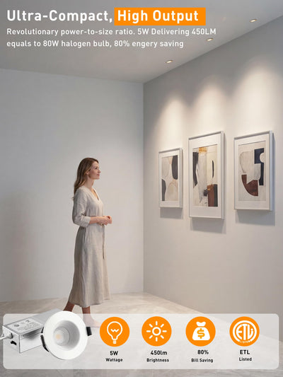 What's in the box: downlights, junction boxes, quick connectors, cutting template