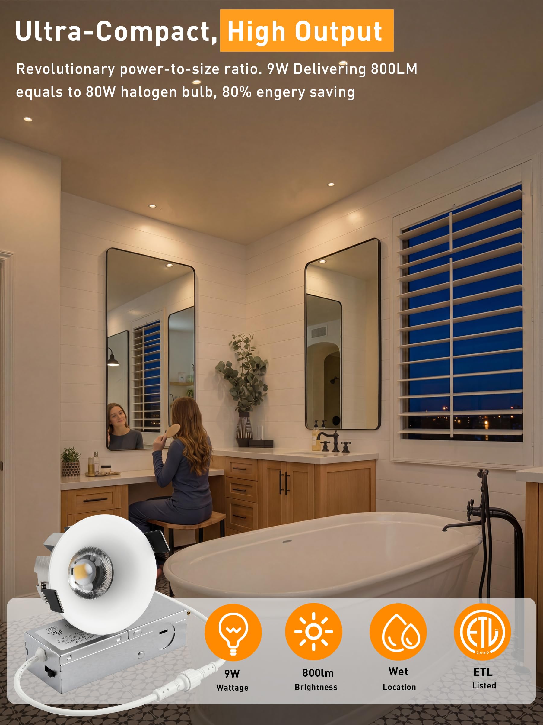 Trimless install steps: cut opening, insert fixture, mud and level flush