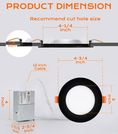What's in the box: downlights, junction boxes, quick connectors, cutting template