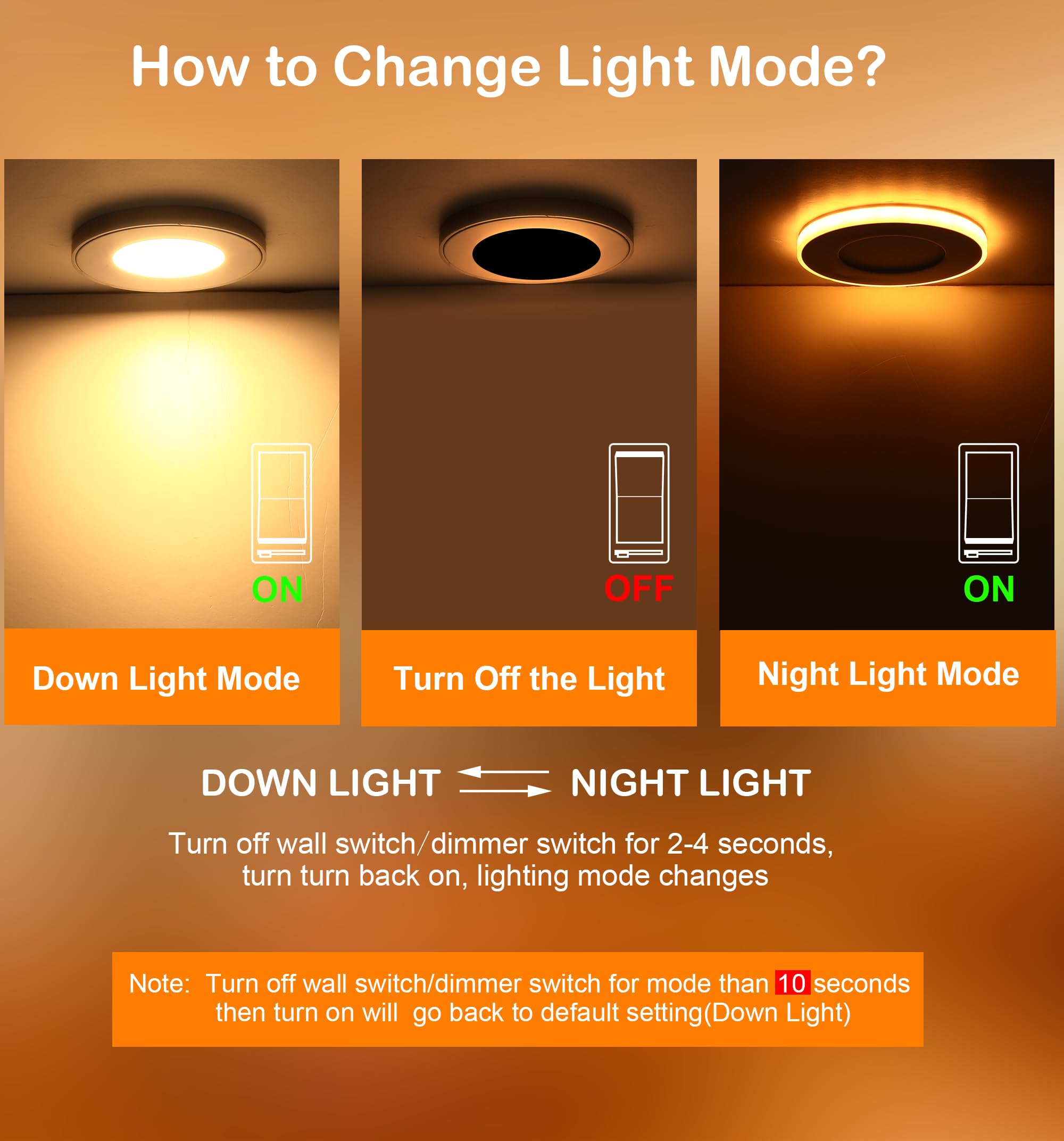 Five color temperatures compared: 2700K to 5000K lit circles