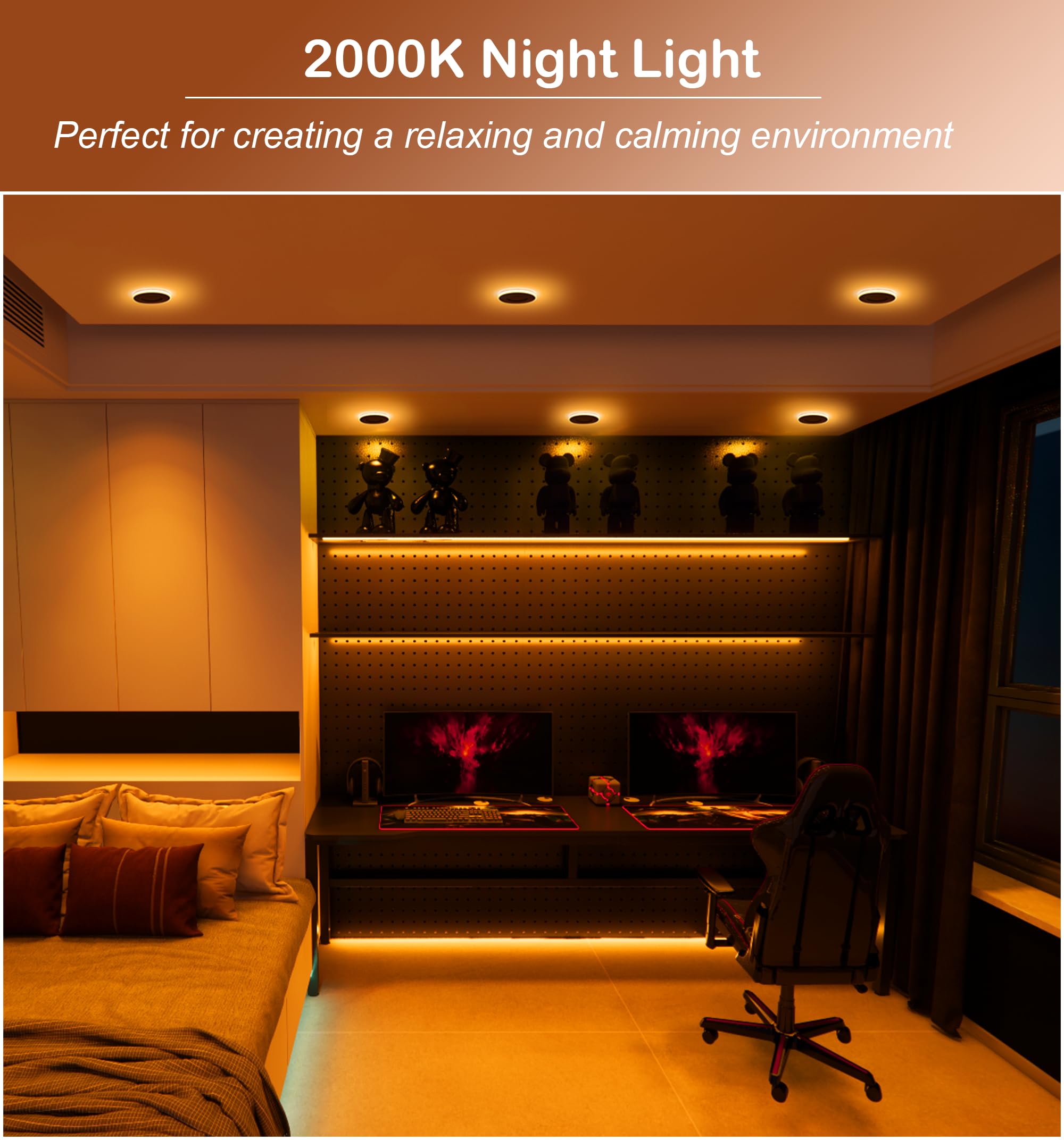 Cutout and fixture dimensions for the 3-inch night light downlight