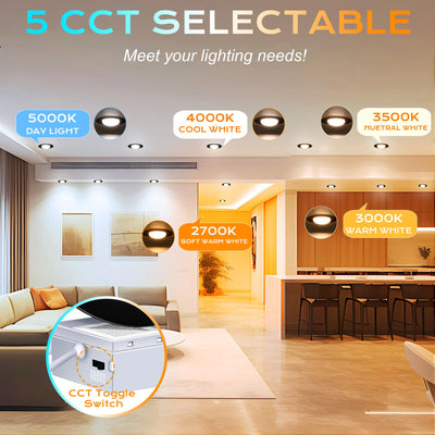Five CCT circles with gimbal head rotation inset