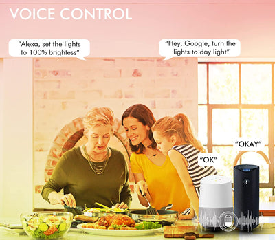 Smart Wifi Ultra Thin LED Recessed Light with Junction Box, 3 Inch,RGB CW Color Changing, Compatible with Alexa and Google Home Assistant, 2700K-6500K, CRI90+, Type IC, WET Location