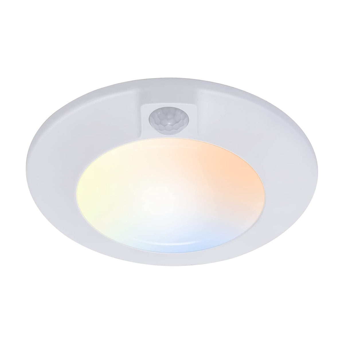 Cloudy Bay motion sensor ceiling light in white - 5CCT selectable, 6.5 inch, wet location rated