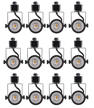 Cloudy Bay 12-pack of black track light heads, white background