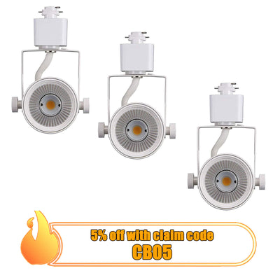 Dimmable LED Track Light Head, Adjustable Tilt Angle Track Lighting Fixture