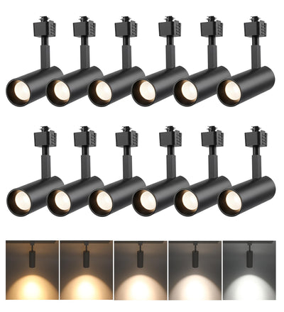 Cloudy Bay 12-pack of black track light heads, white background