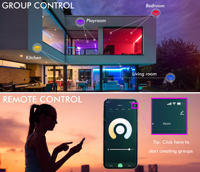 Smart WiFi LED Recessed Lights, 6 inch Gimbal, RGBCW Color Changing, White, 4 PCs