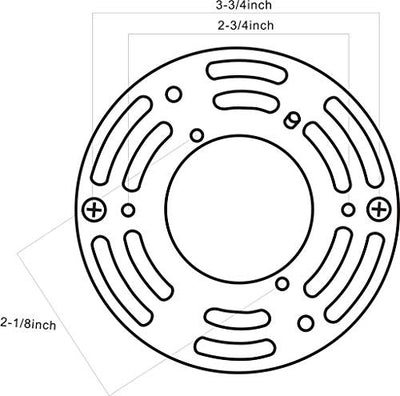 LED Flush Mount Ceiling Spot Light, 3000K 8W 500lm, Black
