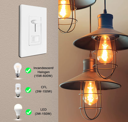 Dimmer Switch for LED Light/CFL/Incandescent, 006, 1 PC