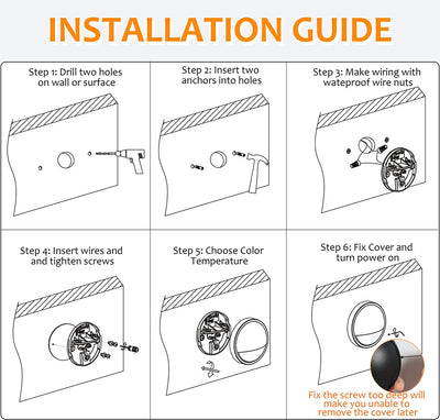 LED Low Voltage Deck & Step Lights, Oil-Rubbed Bronze, 6-Pack