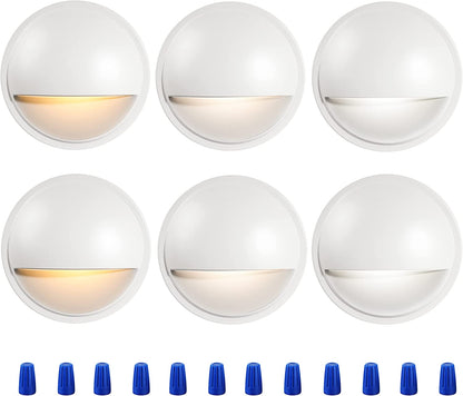 LED Low Voltage Deck & Step Lights, White, 6 PCs