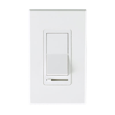 Cloudy Bay white in-wall slide dimmer switch with rocker for LED, CFL and incandescent, 3-way