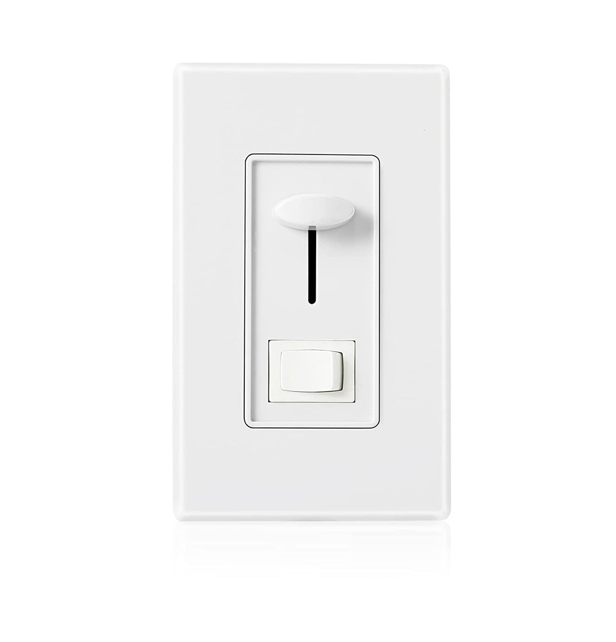 Cloudy Bay white in-wall slide dimmer switch with rocker for LED, CFL and incandescent