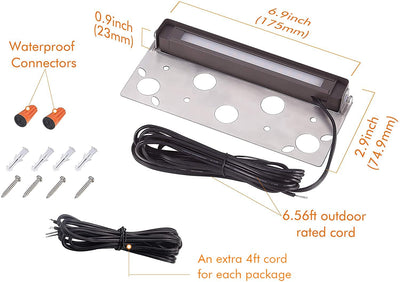 Low Voltage Hardscape Paver Light, 12V, 2700K, 7 Inch 5W, 6 PCs