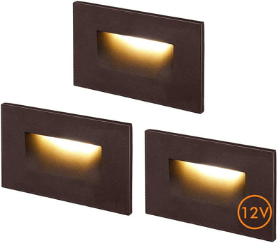 Low Voltage LED Step/Stair Light, 12V 3W, 55lm, 3CCT, ORB, 3 PCs