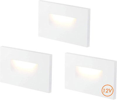 Low Voltage, LED Step/Stair Light, 12V 3W, 3CCT, White, 3 PCs
