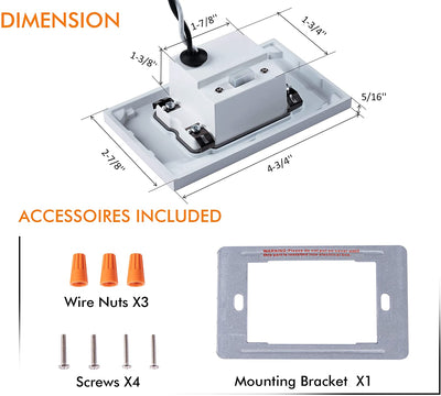 Low Voltage, LED Step/Stair Light, 12V 3W, 3CCT, White, 3 PCs