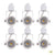 6-Pack 8W 4000K Cool White Dimmable LED Track Light Head, CRI90+ True Color Rendering Adjustable Tilt Angle Track Lighting Fixture,40° Angle for Accent Retail, Halo Type, White Finish