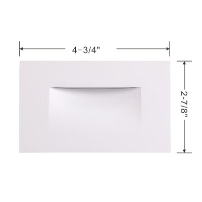 LED Step/Stair Light, 120V 3W 50lm, 3000K Warm White,  White, 3 PCs