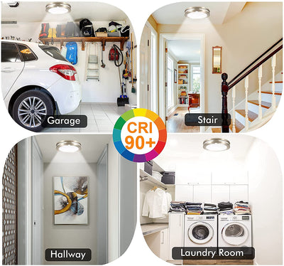 LED Flush Mount Motion Sensor Ceiling Light, 10 Inch, 20W 1200lm 5CCT, CRI90+, BN