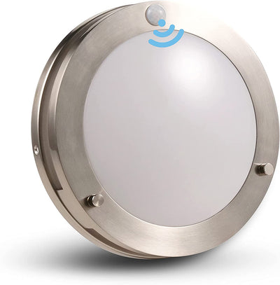 LED Flush Mount Motion Sensor Ceiling Light, 10 Inch, 20W 1200lm 5CCT, CRI90+, BN