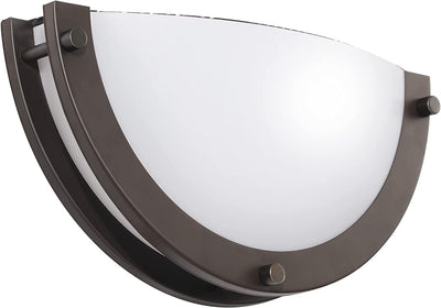 12 inch Wall Lamp,CRI90+15W 3000K/4000K/5000K Color Temperature Adjustable Dimmable Wall Sconce,LED Half Moon Wall Fixture, Oil Rubbed Bronze