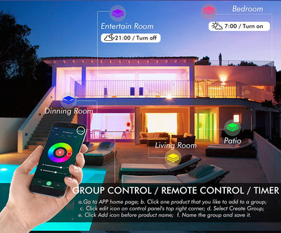 [6 Pack] 4inch Smart Wifi LED Recessed Lights,RGB Color Changing Recessed Lighting,Compatible with Alexa and Google Home Assistant,10W 2700K-6500K,CRI90+ WET Location,Oil Rubbed Bronze