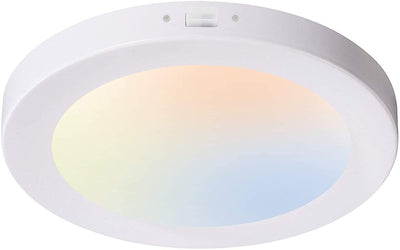 LED Flush Mount Ceiling Light, 7.5 Inch 3 Color 12W CRI90 Dimmable, CRI 90+, 3000K/4000K/5000K Adjustable, White Finish