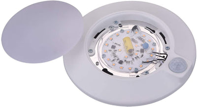 Motion Sensor Ceiling Light, 120V CRI90 10W 5000K Bright Day Light, 6.5 inch LED Flush Mount Round Lighting Fixture For Garage, Walk-in Closet, Attic,Pantry Wet location White Finish