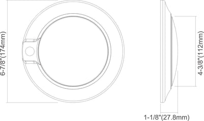 Motion Sensor Ceiling Light, 120V CRI90 10W 5000K Bright Day Light, 6.5 inch LED Flush Mount Round Lighting Fixture For Garage, Walk-in Closet, Attic,Pantry Wet location White Finish