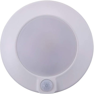 Motion Sensor Ceiling Light, 120V CRI90 10W 5000K Bright Day Light, 6.5 inch LED Flush Mount Round Lighting Fixture For Garage, Walk-in Closet, Attic,Pantry Wet location White Finish