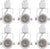 6-Pack Track Light Head, Dimmable LED, Adjustable Tilt Angle, Warm white (3000K), 120V/8W/580lm, White Finish