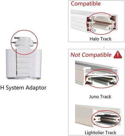 LED Track Lighting Heads,3000K/4000K/5000K Selectable,Dimmable 8W,CRI90+ True Color Rendering Adjustable Tilt Angle Track Light,White,Halo Type,Pack of 6