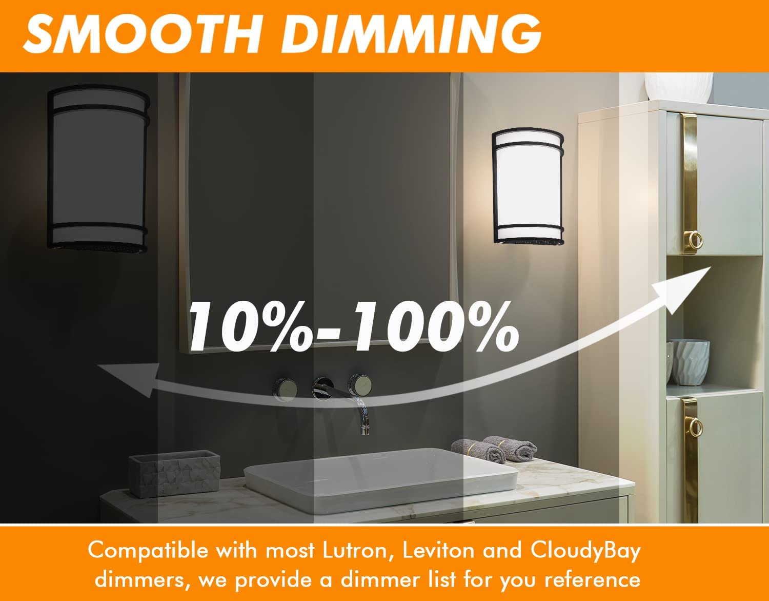 LED 3 Color Indoor Wall Sconce, Wall Lighting, 3000K/4000K/5000K Color Temperature Adjustable Wall Mount Light Fixtures, 15W 120V Dimmable CRI 90+ LED Wall Light,Oil Rubbed Bronze