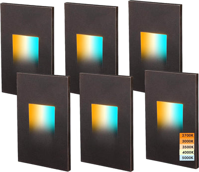 LED Step/Stair Light, V-Mount, 120 3W, 100lm, 5 CCT, ORB,  6 PCs